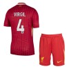 Original Trikotsatz Liverpool Virgil 4 Heimtrikot 2024-25 Für Kinder